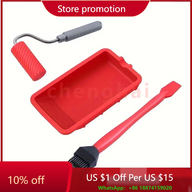 Woodworking Glue Roller - 실리콘 접착제 롤러(트레이 포함) 1-7/8인치 실리콘
