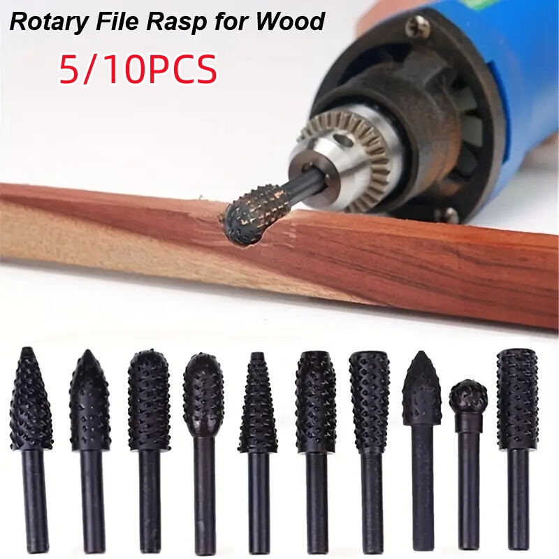 Woodworking Files And Rasps - 5PCS/10PCS 6mm 생크 로터리 버 세트