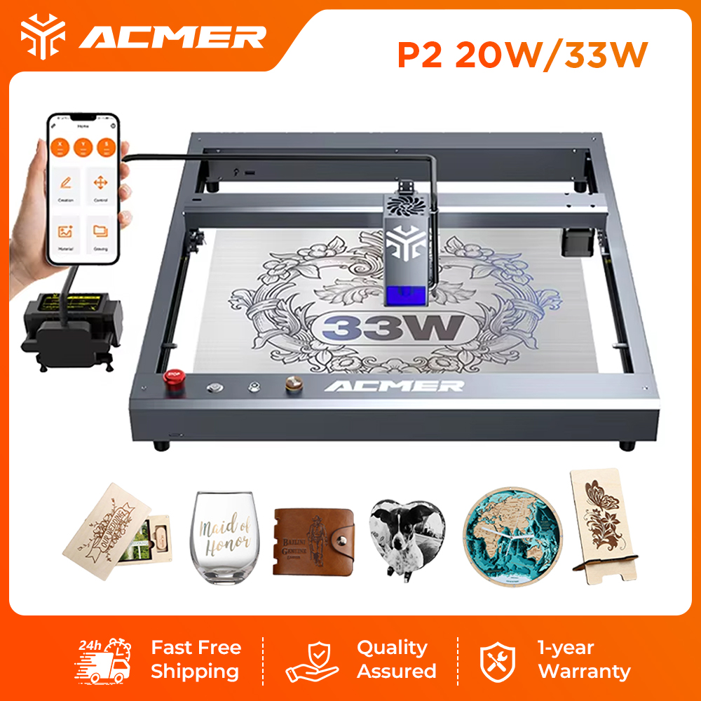 Woodworking Laser - ACMER P2 33W 레이저 조각 및