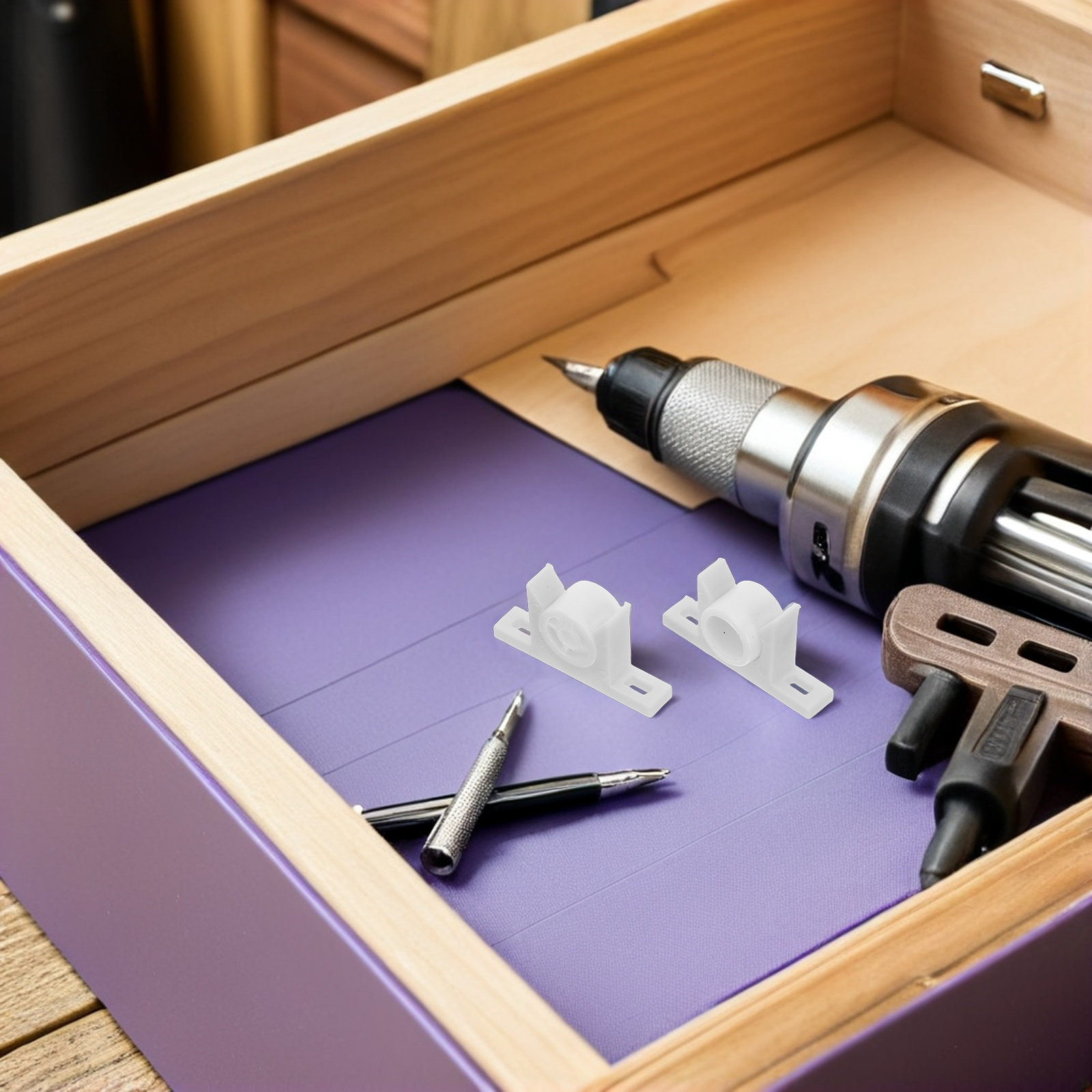 Woodworking For Dummies - 30세트 플라스틱 캐비닛 잠금장치 푸시 래치