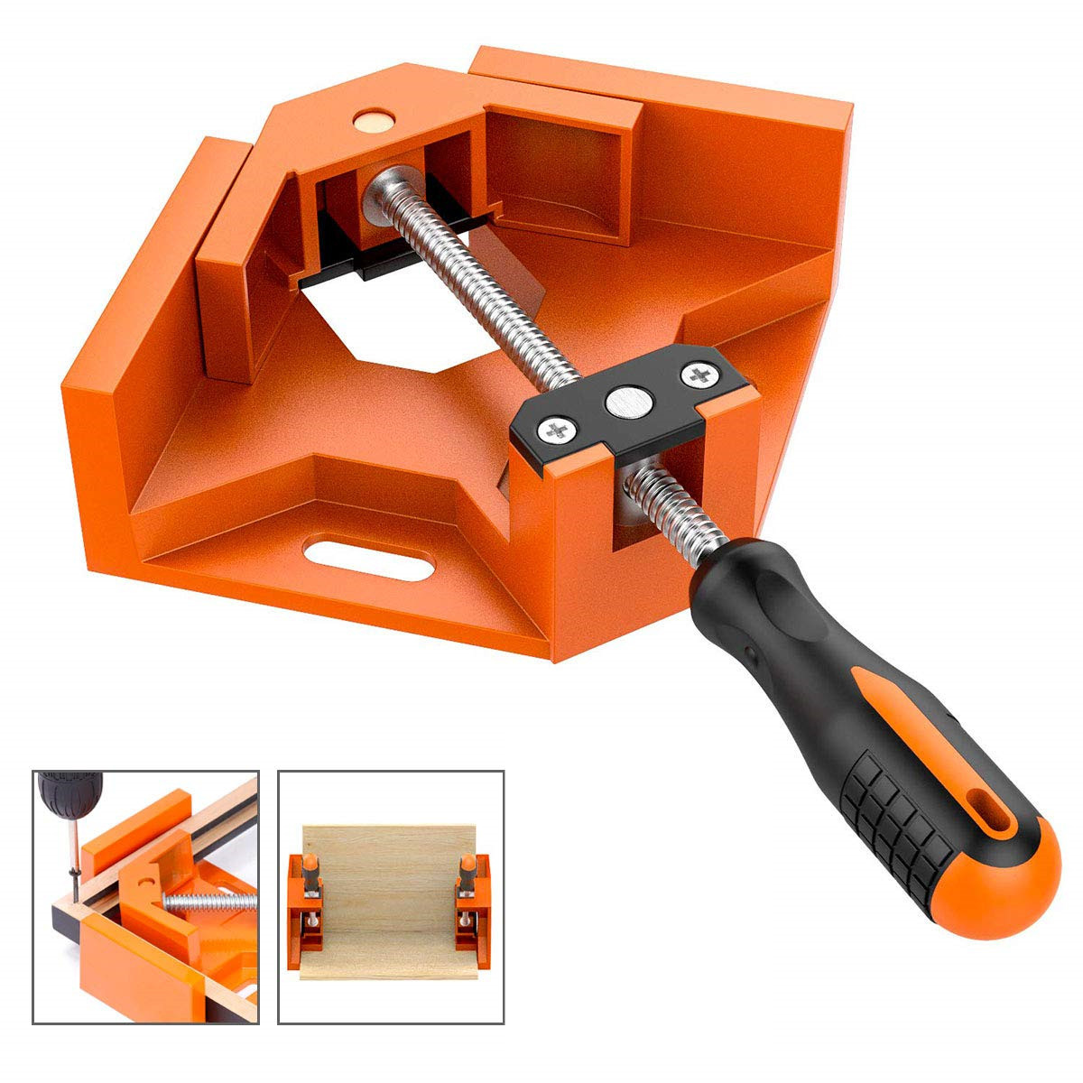 90도 알루미늄 목재 직각 클램프, 싱글 핸들 코너 홀 - Woodworking Right Angle Clamp 리뷰 및 가격