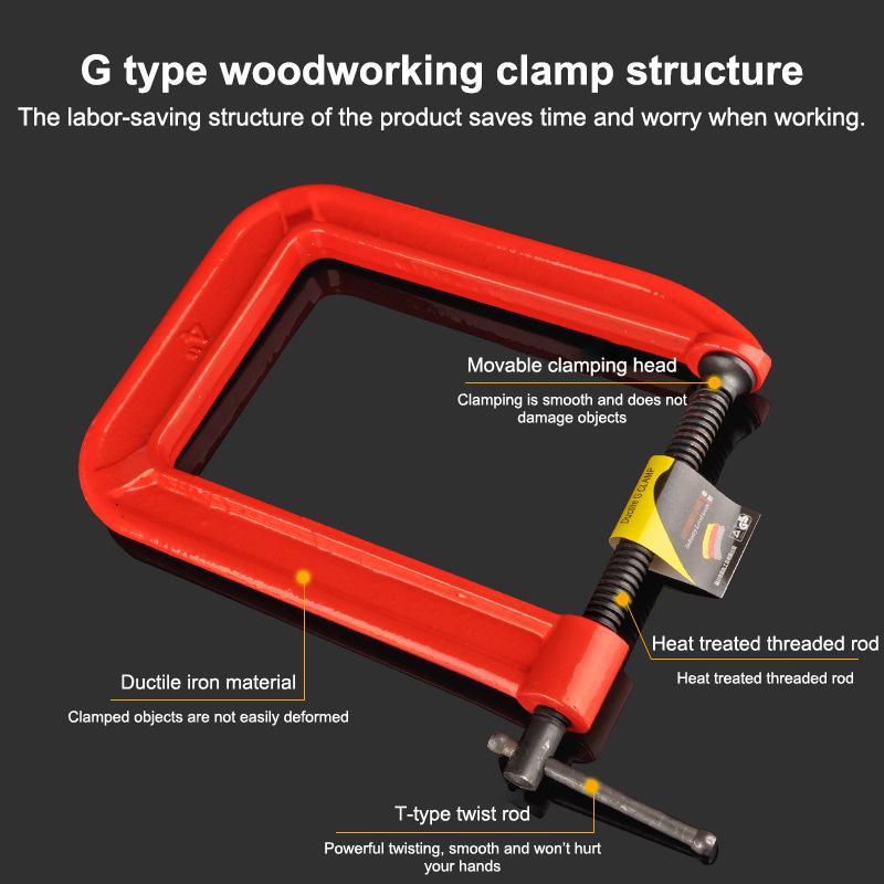 G 클램프 딥 리치 C 클램프 1/1.5/2 인치 C- - Woodworking Industry 리뷰 및 가격