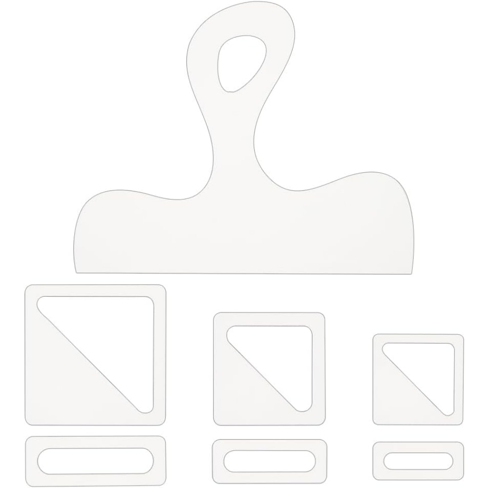 7개 세트 샤쿠테리 템플릿 아크릴 핸들 커팅 보드 라우 - Woodworking Router Templates 리뷰 및 가격