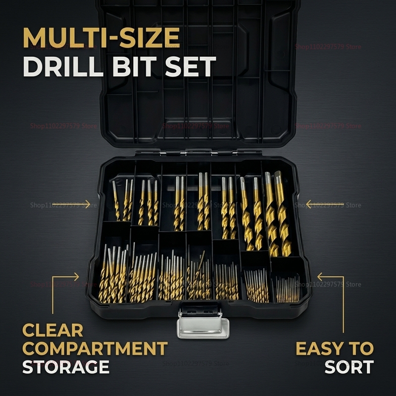 99개 티타늄 드릴 비트 세트 1.5mm-10mm (강 - Woodworking Garage 리뷰 및 가격