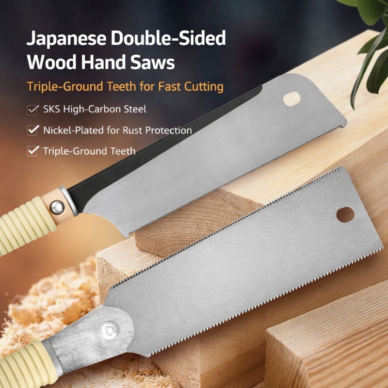 일본식 양면 톱날 정밀 수공 목재 톱날 벌목용 톱 정원 - Woodworking Japanese 리뷰 및 가격