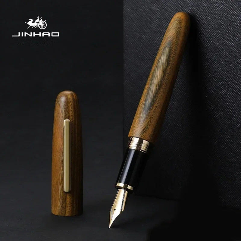 Jinhao 9056 천연 나무 수제 만년필 M/F 펜 - Woodworking School 리뷰 및 가격