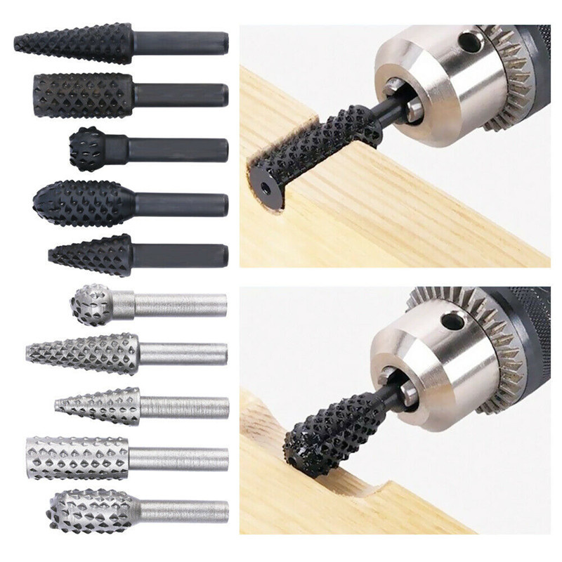 5PCS/10PCS 6mm 생크 로터리 버 세트 목재  - Woodworking Files And Rasps 리뷰 및 가격