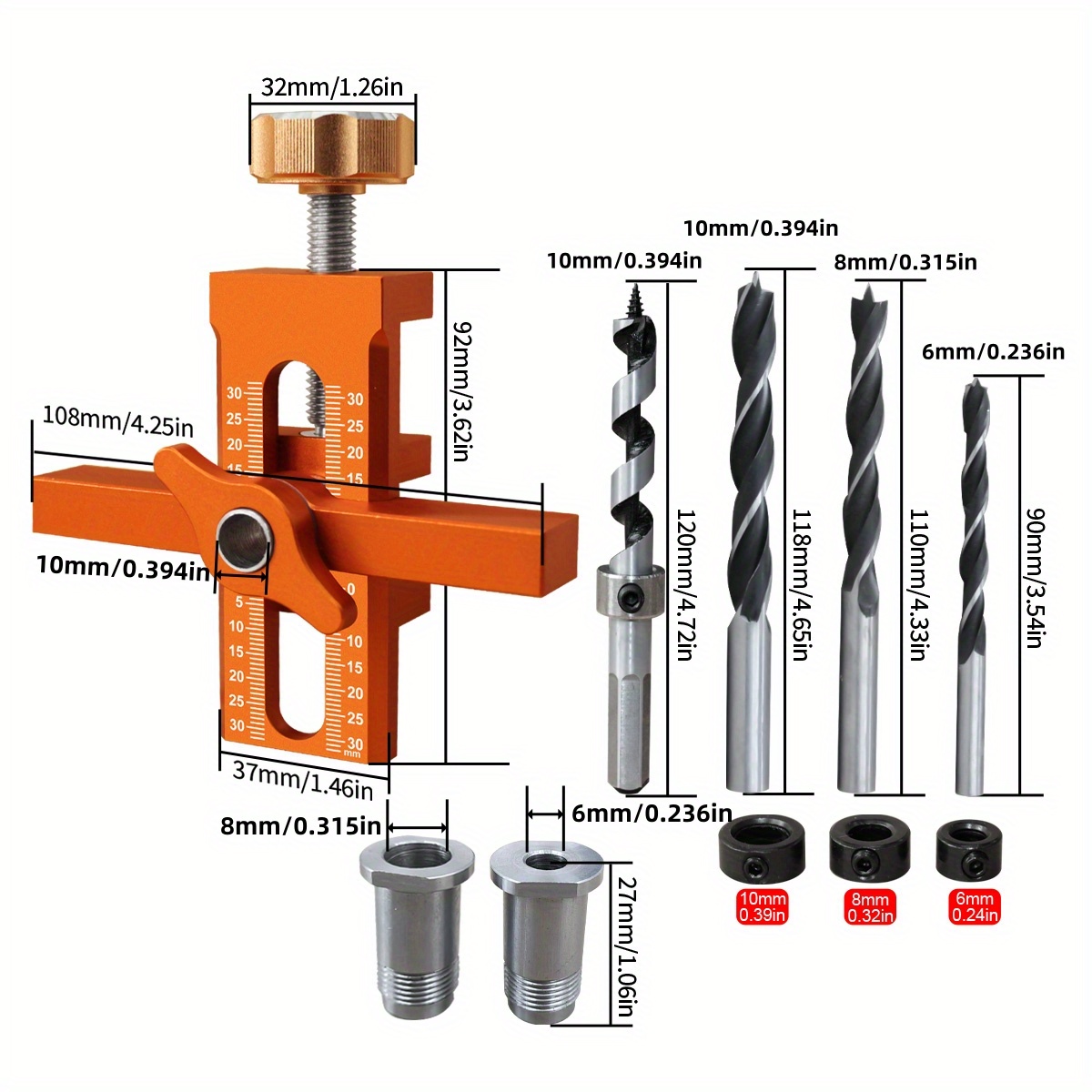 2 in 1 캐비닛 도어 설치 포지셔너, 6/8/10m - Woodworking Router Templates 리뷰 및 가격