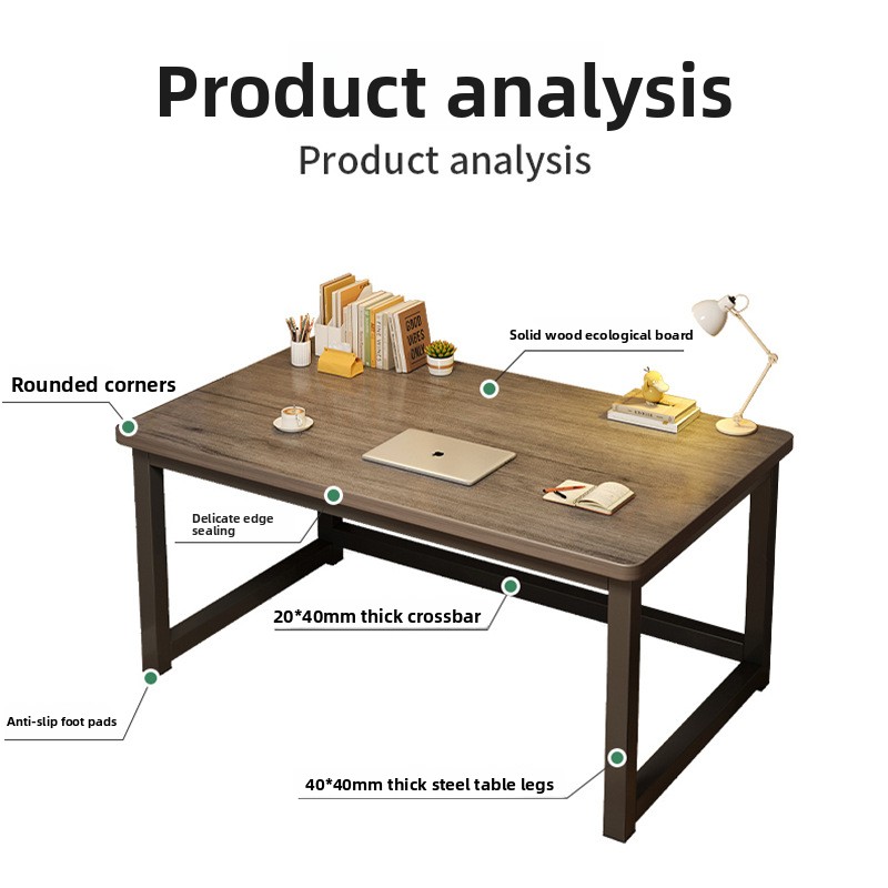 심플한 컴퓨터 책상 원목 상판 홈 오피스 책상 견고한  - Woodworking School 리뷰 및 가격