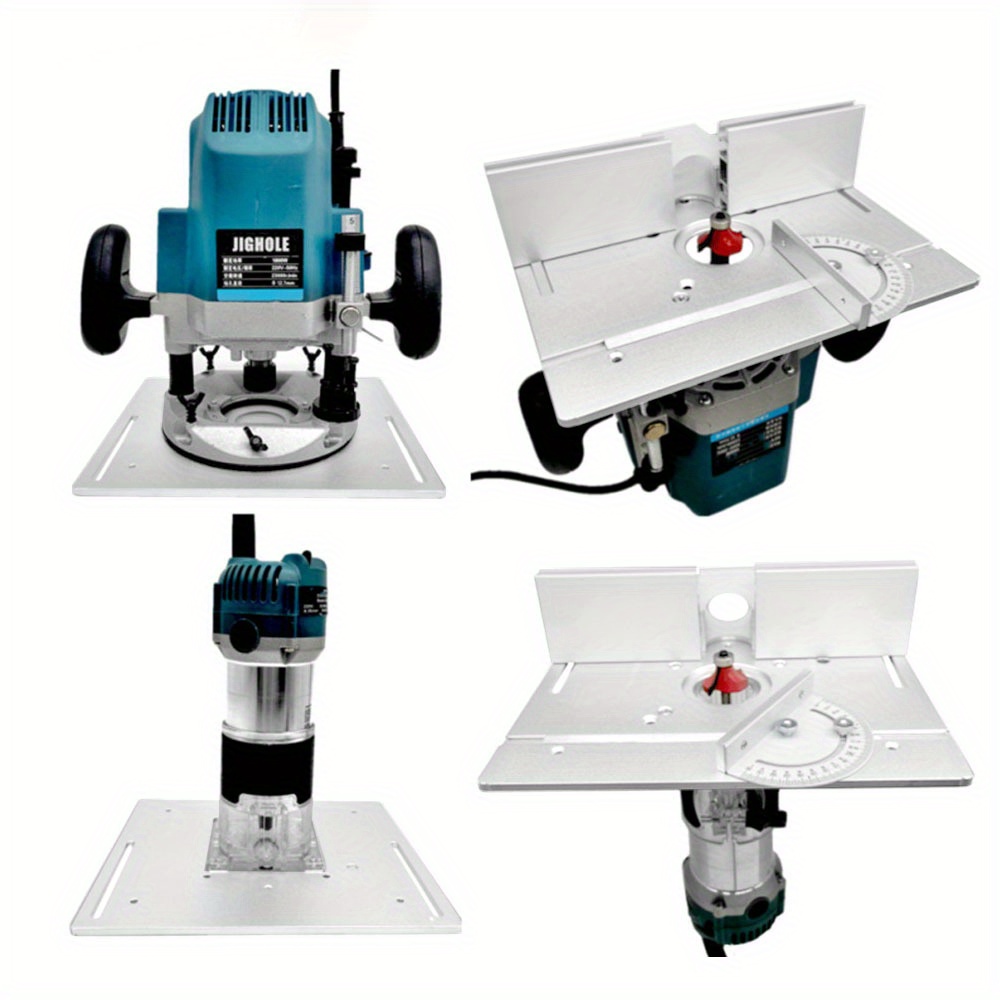알루미늄 라우터 데스크탑 삽입 보드, 각진 가이드 레일 - Woodworking Routers 리뷰 및 가격
