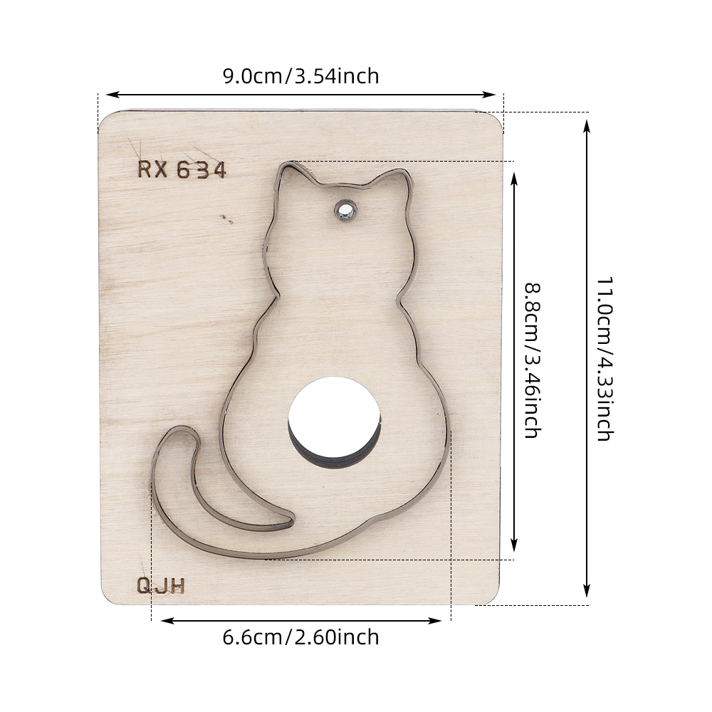 1개 가죽 수제 스탬핑 커팅 다이 몰드, 고양이 모양  - Woodworking Templates 리뷰 및 가격