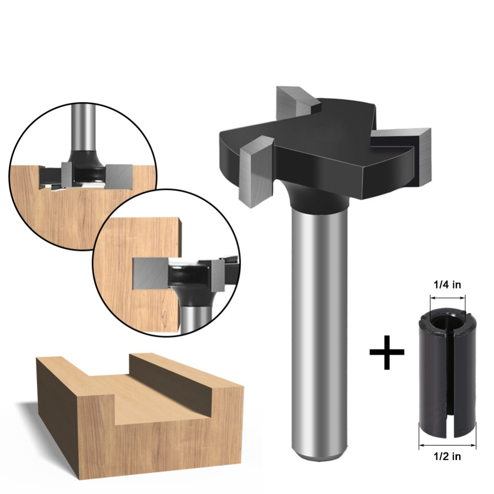 4-플루트 T-슬롯 라우터 비트 카바이드 팁 목공 슬로 - Woodworking Drill Bits 리뷰 및 가격