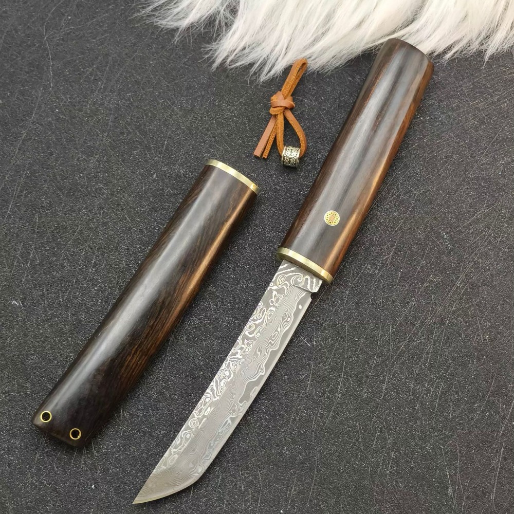 고경도 VG10 다마스커스 탄토 블레이드 에보니 핸들  - Woodworking Japanese 리뷰 및 가격