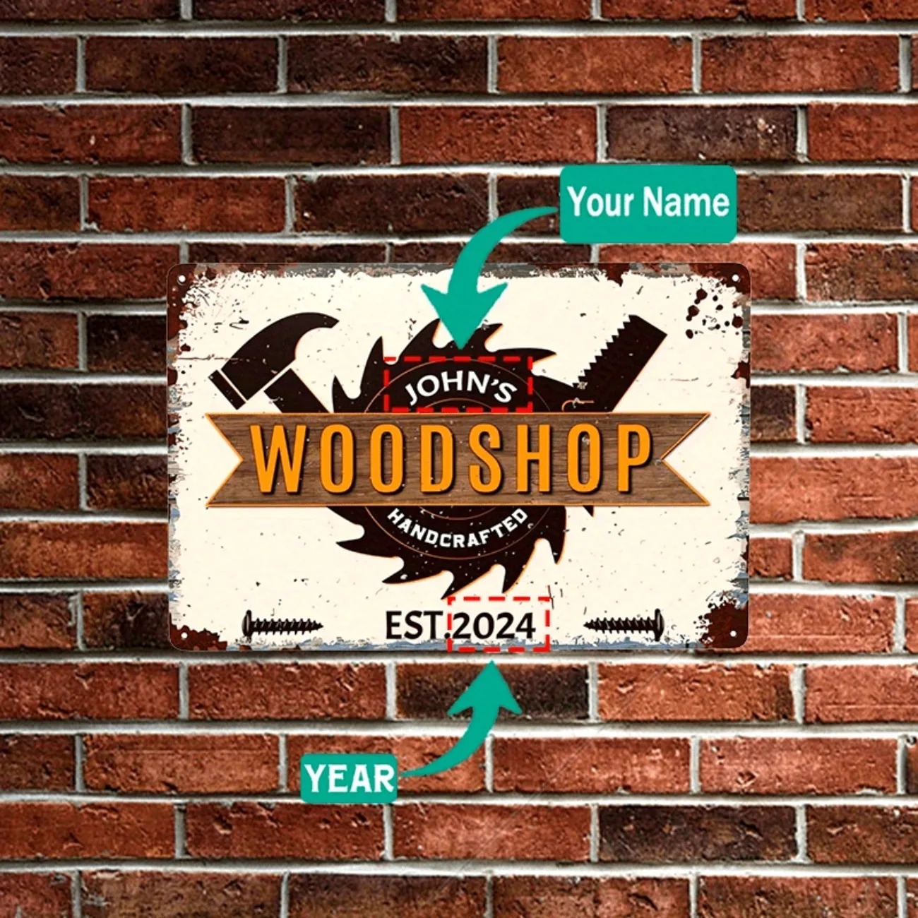 맞춤형 목공 장인 간판, 알루미늄 벽 장식, 차고 작업 - Woodworking Garage 리뷰 및 가격