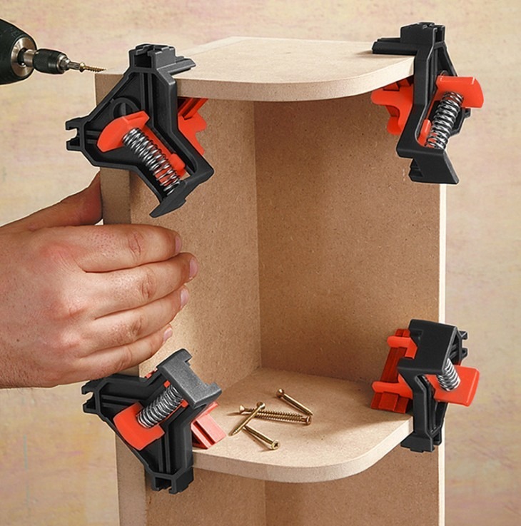 2/4PCS 직각 고정 클립 목공 클램프 조절 가능한  - Woodworking Right Angle Clamp 리뷰 및 가격